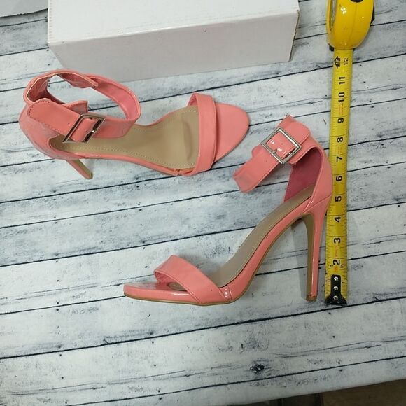 Women's SZ 10 Forever Pink Sandals High Heel Stilettos Buckle - Picture 9 of 10